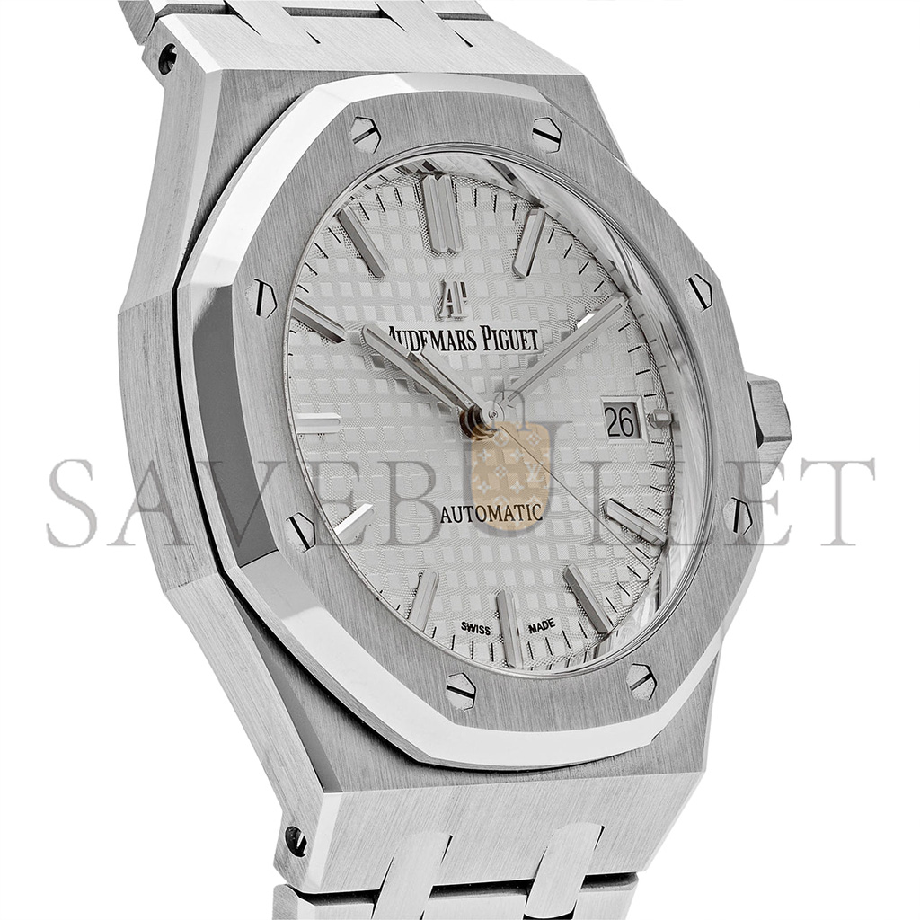 AUDEMARS PIGUET ROYAL OAK STAINLESS STEEL WHITE DIAL 37MM WATCH 15450ST.OO.1256ST.01